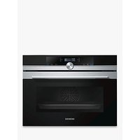 Siemens CB675GBS1B Built-In Compact Oven, Black / Stainless Steel