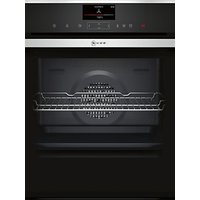 Neff B57VS24N0B Slide And Hide Single Electric Oven With Steam Function, Stainless Steel