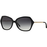 Burberry BE4193 Oval Framed Polarised Sunglasses, Black