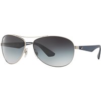 Ray-Ban RB3526 Metal Framed Pilot Sunglasses, Silver