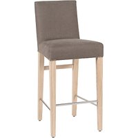 Neptune Shoreditch Upholstered High Back Bar Chair, Grey Linen