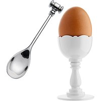 Alessi Dressed Egg Cup And Spoon, White