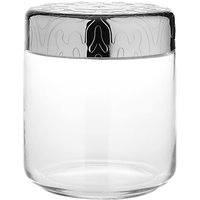 Alessi Dressed Storage Jar, Stainless Steel/Crystal Glass, 75cl