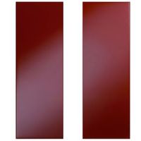 Cooke & Lewis Raffello High Gloss Red Slab Corner Wall Door (W)625mm Set Of 2
