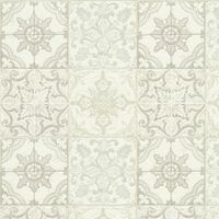 A.S. Creation Chatsworth Beige Cream & White Mosaic Tile Wallpaper