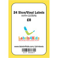 Labels4Kids Shoe/Vinyl Labels With Covers, Pack Of 24