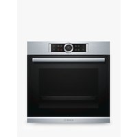 Bosch HBG674BS1B Single Pyrolytic Electric Oven, Brushed Steel