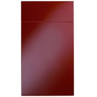 Cooke & Lewis Raffello High Gloss Red Slab Drawerline Door & Drawer Front (W)400mm Set Door & 1 Drawer Pack