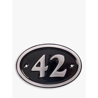 The House Nameplate Company Personalised Aluminium Oval House Number, W14 X H11.5cm