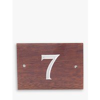 The House Nameplate Company Personalised Wood House Number, 1 Digit, W14 X H10cm, White