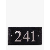 The House Nameplate Company Personalised Rustic Slate House Number, 3 Digit, W18 X H10cm