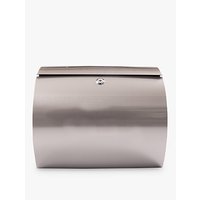 The House Nameplate Company Curve Postbox, W37.5 X H33cm, Stainless Steel