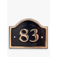 The House Nameplate Company Personalised Brass Bridge House Number, W14 X H11.5cm