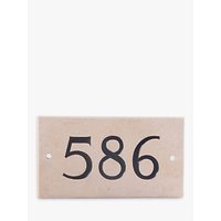 The House Nameplate Company Personalised Portland Stone House Number, 3 Digit, W18 X H10cm