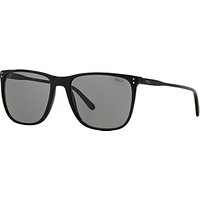 Polo Ralph Lauren PH4102 Square Sunglasses, Black