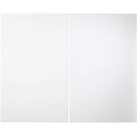 Cooke & Lewis Raffello High Gloss White Slab Larder Door (W)600mm Set Of 2