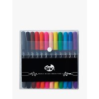 Tinc Double Deluxe Brush Marker Pens, Pack Of 12