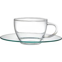 John Lewis Croft Collection Bramley Glass Espresso And Saucer, Set Of 2, Clear, 100ml