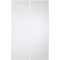 Cooke & Lewis Raffello High Gloss White Slab Larder Door (W)300mm Set Of 2