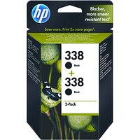 HP 338 Black Inkjet Cartridge, Pack Of 2, CB331EE
