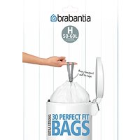 Brabantia PerfectFit Bin Liners, 50 - 60L - Size H, 30 Bags
