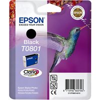 Epson Hummingbird T0801 Inkjet Cartridge, Black