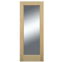 1 Panel Shaker White Oak Veneer Glazed Front Door (H)2032mm (W)813mm