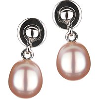 EWA Freshwater Pearl Drop Earrings, Oyster Pink