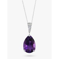 EWA 9ct Yellow Gold And Amethyst Pendant Necklace