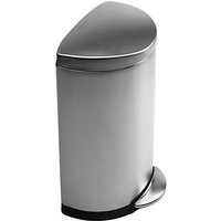 Simplehuman Semi-Round Pedal Bin, Brushed Stainless Steel, 40L