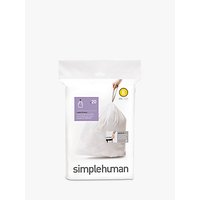 Simplehuman Bin Liners, Size E, Pack Of 20