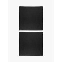 Just Slate Square Placemats, Set Of 2, Dark Grey
