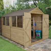 8X10 Forest Reverse Apex Overlap Wooden Shed