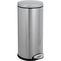 Simplehuman Round Pedal Bin, Brushed Stainless Steel, 30L