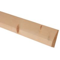 Softwood Mouldings Smooth Skirting (T)15mm (W)69mm (L)2400mm Pack Of 4 - 5022652844059