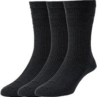 HJ Hall Wool Soft Top Socks, Pack Of 3, One Size