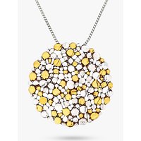 Nina B Large Silver Gold Plated Pendant Necklace, Silver