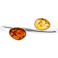 Be-Jewelled Sterling Silver Baltic Amber Cuff, Amber