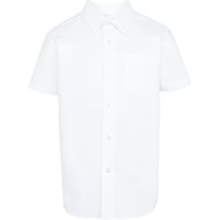 John Lewis Boys' Short Sleeved Pure Cotton School Shirt, White