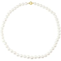 A B Davis Freshwater Lustre Pearls Knotted 16 Necklace With Gold Clasp