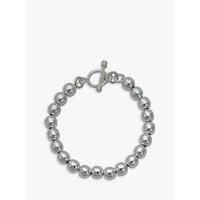 Andea Silver Round Bead Bracelet