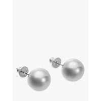 Andea Silver Polished Ball Stud Earrings