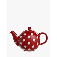 London Pottery Spot Print 6 Cup Teapot, Red/White
