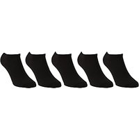 John Lewis Trainer Socks, Pack Of 5, Black