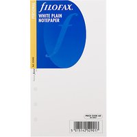Filofax Personal Inserts, Plain White Paper