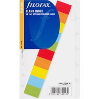 Filofax Personal Inserts, Multi Blank Tabs