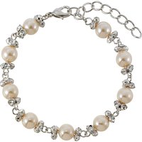 Finesse Perfect Pearl & Cubic Zirconia Link Bracelet