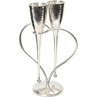 Culinary Concepts Amore Heart Champagne Flutes On A Stand, Set Of 2