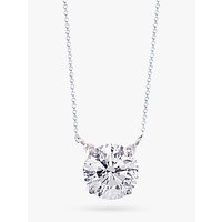 EWA 18ct White Gold Diamond Solitaire Pendant Necklace
