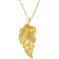 London Road 9ct Gold Leaf Pendant Necklace